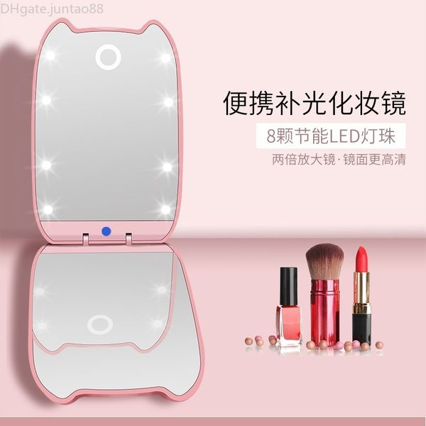 lovely mini portable led cosmetic mirror with lamp and double-sided folding gift mirror with magnifying glass
lovely mini portable led cosmetic mirror with lamp and double-sided folding gift mirror with magnifying glass