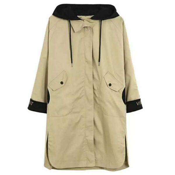 2021 large-size jacket new women splice trench spring autumn plus hooded thin coat loos casual khaki outerwear otkz, Tan;black
2021 large-size jacket new women splice trench spring autumn plus hooded thin coat loos casual khaki outerwear otkz, Tan;black