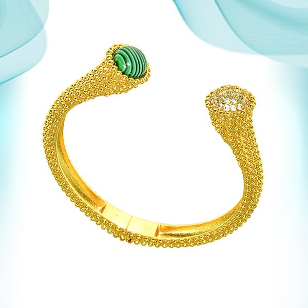 creative green agate u-shaped bangle with diamonds retro copper metal cuff charm female ladies friendship bracelets on hand fashion designer, Black
creative green agate u-shaped bangle with diamonds retro copper metal cuff charm female ladies friendship bracelets on hand fashion designer, Black