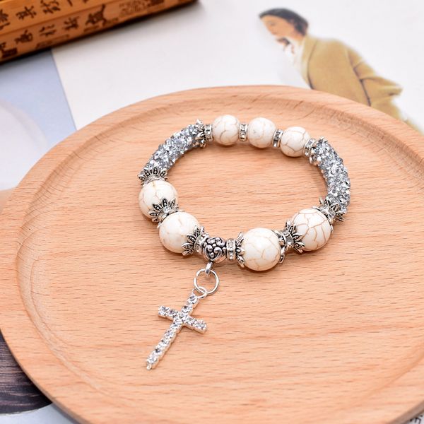 fashion bohemia style strands alloy cross pendant charm bracelets bangle for woman diamond wristbands bangles turquoises beads flower bracel, Black
fashion bohemia style strands alloy cross pendant charm bracelets bangle for woman diamond wristbands bangles turquoises beads flower bracel, Black