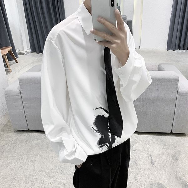 men's casual shirts autumn korean dress fashion solid color business mens streetwear loose flower long sleeve men xmev, White;black
men's casual shirts autumn korean dress fashion solid color business mens streetwear loose flower long sleeve men xmev, White;black