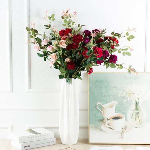 red pink silk rose bouquet artificial flowers branch vases for home decoration bride wedding decorative fake flower
red pink silk rose bouquet artificial flowers branch vases for home decoration bride wedding decorative fake flower