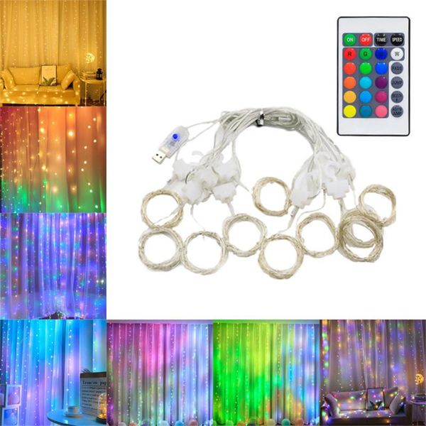 strings 16 colors rgb led curtain light string fairy garland year 2022 home decor christmas party bedroom wedding navidad decoration
strings 16 colors rgb led curtain light string fairy garland year 2022 home decor christmas party bedroom wedding navidad decoration