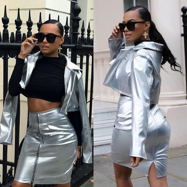 two piece dress pu set coat and skirt 2021 spring fashion turn-down collar long sleeve zipper clothing hip hop, White
two piece dress pu set coat and skirt 2021 spring fashion turn-down collar long sleeve zipper clothing hip hop, White