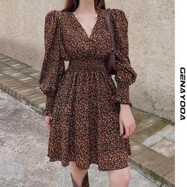 casual dresses genayooa korean women dress v neck long sleeve floral elegant a-line mini night club vestidos spring, Black;gray
casual dresses genayooa korean women dress v neck long sleeve floral elegant a-line mini night club vestidos spring, Black;gray