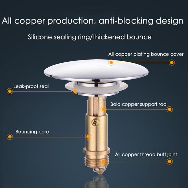 other bath & toilet supplies bounce cover sink bathtub washbasin drain plug head flat seal brass bathroom filter
other bath & toilet supplies bounce cover sink bathtub washbasin drain plug head flat seal brass bathroom filter