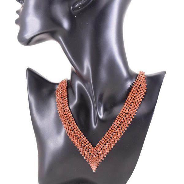 party favor cuier rhinestones red orange women's necklace choker v shape pendant jewelry fashion decorations for bridal wedding
party favor cuier rhinestones red orange women's necklace choker v shape pendant jewelry fashion decorations for bridal wedding