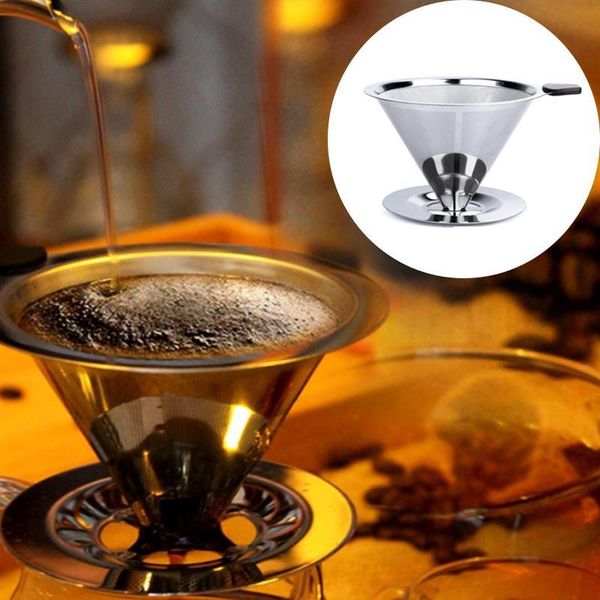 coffee filters pour over dripper stainless steel filter removable with stand reusable cone
coffee filters pour over dripper stainless steel filter removable with stand reusable cone