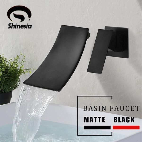 shinesia concealed matte black basin bathroom faucet nordic style waterfall spout wall mounted mixer tap
shinesia concealed matte black basin bathroom faucet nordic style waterfall spout wall mounted mixer tap