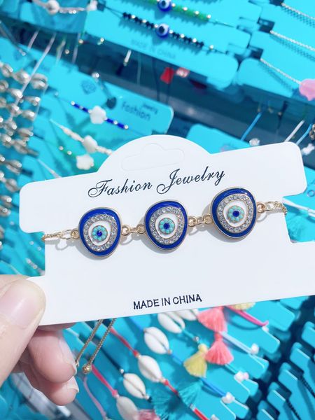 s2018 fashion jewelry devils eye bracelet glaze blue eye pendant adjustable chain bracelet, Golden;silver
s2018 fashion jewelry devils eye bracelet glaze blue eye pendant adjustable chain bracelet, Golden;silver