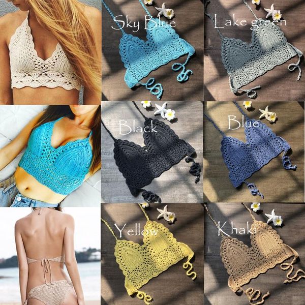 camisoles & tanks crochet crop women vest bikini tank halter knit bralette boho beach summer holiday beachwear swimwear, Black;white
camisoles & tanks crochet crop women vest bikini tank halter knit bralette boho beach summer holiday beachwear swimwear, Black;white
