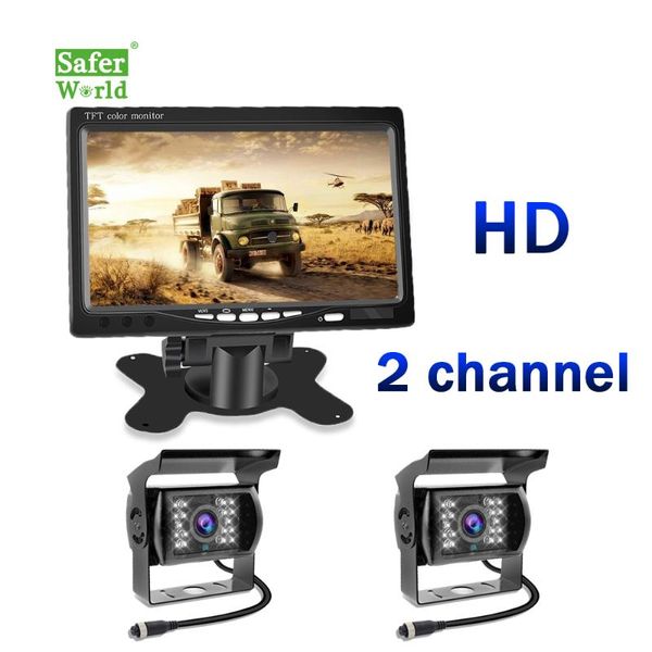car rear view cameras& parking sensors 720p front back side mount two backup camera 7 inches lcd monitor truck system
car rear view cameras& parking sensors 720p front back side mount two backup camera 7 inches lcd monitor truck system