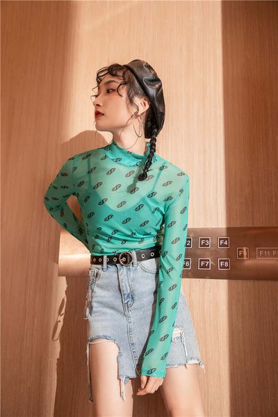 2021 new mesh long sleeve t shirt women turtleneck see through tshirt transparente print tight ladies fall clothes rf7x, White
2021 new mesh long sleeve t shirt women turtleneck see through tshirt transparente print tight ladies fall clothes rf7x, White