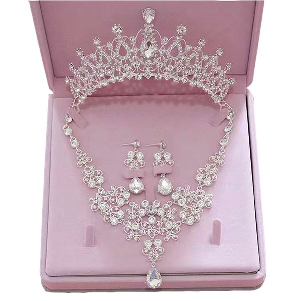 crown necklace earrings three piece bridal headpieces wedding party dress accessories designer diamond headbands birthday party show pgraphy, Silver
crown necklace earrings three piece bridal headpieces wedding party dress accessories designer diamond headbands birthday party show pgraphy, Silver