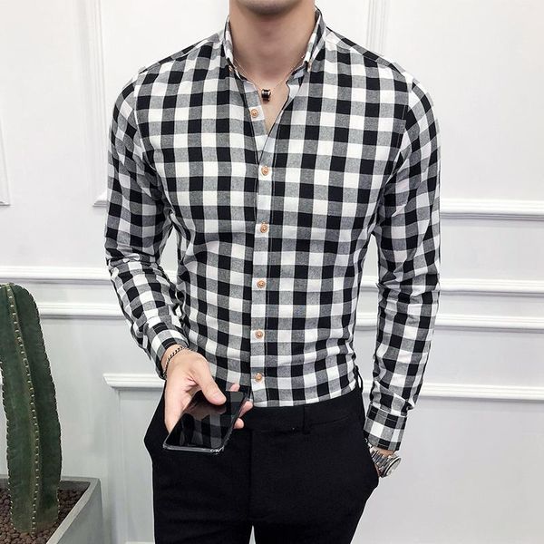 men's casual shirts plaid shirt 2021 spring business high-quality slim long-sleeved fashion all-match wrinkle-free, White;black
men's casual shirts plaid shirt 2021 spring business high-quality slim long-sleeved fashion all-match wrinkle-free, White;black