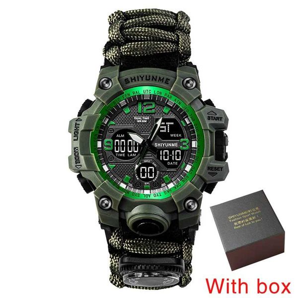wristwatches addies men military sports digital watches compass outdoor survival multi-function waterproof men's watch relogio masculin, Slivery;brown
wristwatches addies men military sports digital watches compass outdoor survival multi-function waterproof men's watch relogio masculin, Slivery;brown