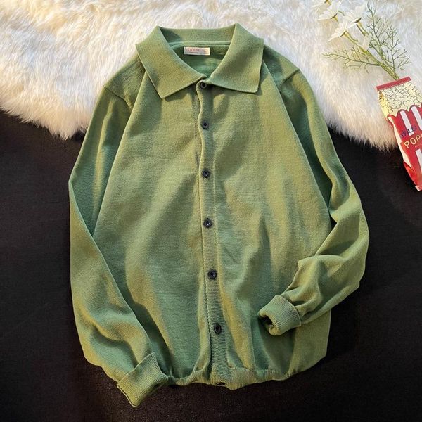 men's sweaters autumn and winter single-breasted solid color lapel sweater jacket korean fashion retro casual knitted cardigan, White;black
men's sweaters autumn and winter single-breasted solid color lapel sweater jacket korean fashion retro casual knitted cardigan, White;black