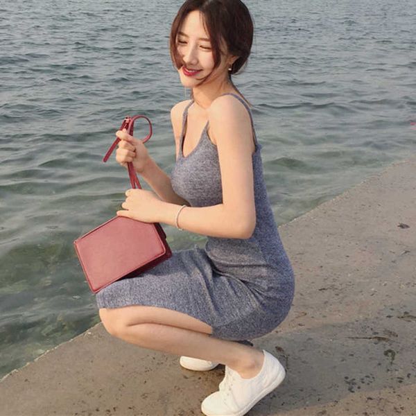 spring and summer women's slim fit bag buttock knitted vest long open back with tight suspender skirt bottom dress, Black;gray
spring and summer women's slim fit bag buttock knitted vest long open back with tight suspender skirt bottom dress, Black;gray