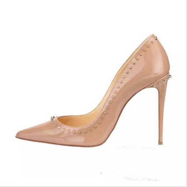 women {original box}luxury brand high heels 12cm rivets spike red bottom thin fashion pointy toes pumps shoes eu with size 34--45, Black
women {original box}luxury brand high heels 12cm rivets spike red bottom thin fashion pointy toes pumps shoes eu with size 34--45, Black
