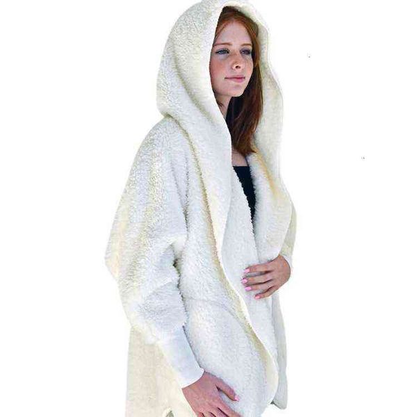 autumn winter fashion wool coat women's hooded pocket design cardigan popular, Black
autumn winter fashion wool coat women's hooded pocket design cardigan popular, Black