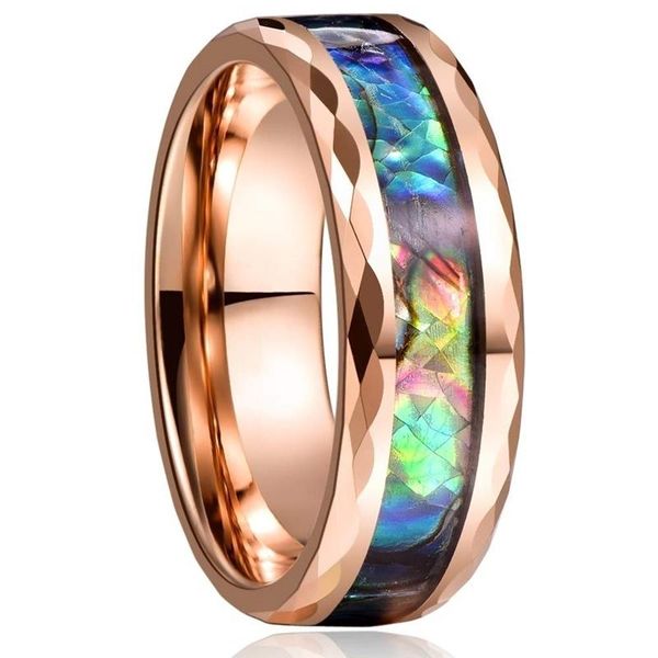 wedding rings fashion 8mm men's abalone shell stainless steel ring rose gold bands faceted edge engagement jewelry for men women, Slivery;golden
wedding rings fashion 8mm men's abalone shell stainless steel ring rose gold bands faceted edge engagement jewelry for men women, Slivery;golden