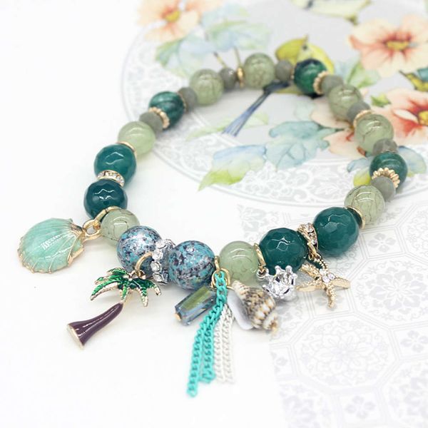 strands popular bohemian little fresh beach series women's bracelet natural stone beaded bracelet, Black
strands popular bohemian little fresh beach series women's bracelet natural stone beaded bracelet, Black