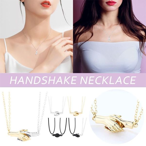 pendant necklaces 2021 friendship necklace hiphop magnet peace and love handshake charm chunky o-chain choker jewelry gift, Silver
pendant necklaces 2021 friendship necklace hiphop magnet peace and love handshake charm chunky o-chain choker jewelry gift, Silver