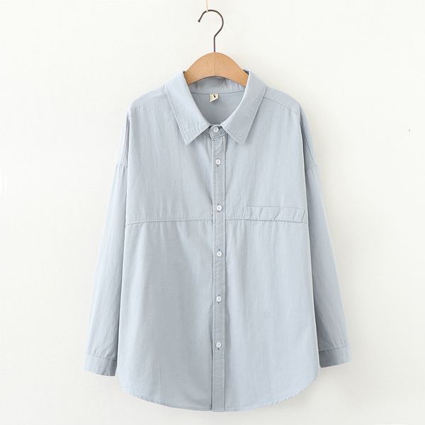 2021 new camisas das mulheres s e blusas 100% algodo manga comprida bolso falso solto branco estilo universitrio meninas roupas de estud, White
2021 new camisas das mulheres s e blusas 100% algodo manga comprida bolso falso solto branco estilo universitrio meninas roupas de estud, White