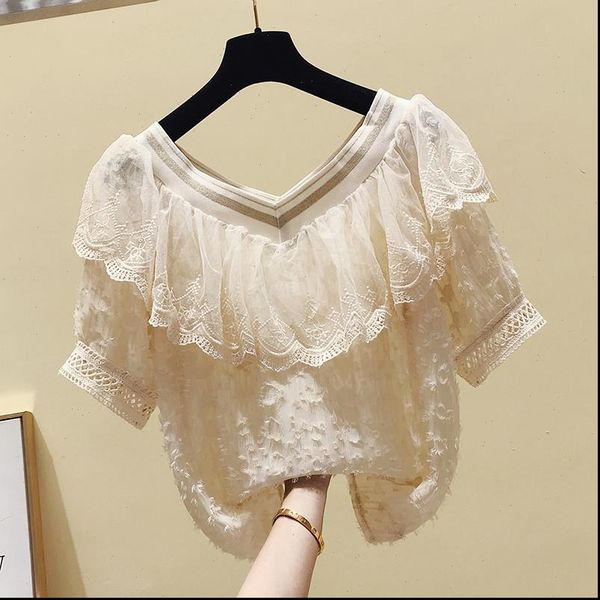 plus size women summer chiffon blouse for woman 2021 new ruffles v neck chiffon shirt elegant sweet ladies blusas, White
plus size women summer chiffon blouse for woman 2021 new ruffles v neck chiffon shirt elegant sweet ladies blusas, White