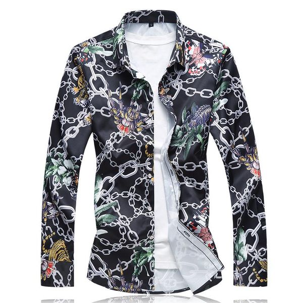 men's casual shirts c617 exquisite 3d digital printing fashion long sleeve shirt men autumn 2021 quality soft smooth elastic chemise ho, White;black
men's casual shirts c617 exquisite 3d digital printing fashion long sleeve shirt men autumn 2021 quality soft smooth elastic chemise ho, White;black