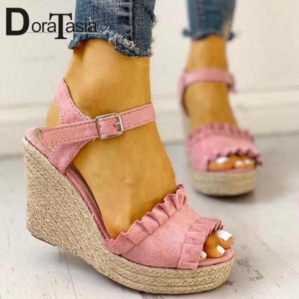 sandals doratasia big size 34-43 female high heels summer fashion ruffles platform women party wedges shoes woman, Black
sandals doratasia big size 34-43 female high heels summer fashion ruffles platform women party wedges shoes woman, Black