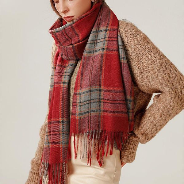 scarves 2021 knitted spring winter women scarf plaid warm cashmere shawls neck bandana pashmina lady wrap, Blue;gray
scarves 2021 knitted spring winter women scarf plaid warm cashmere shawls neck bandana pashmina lady wrap, Blue;gray