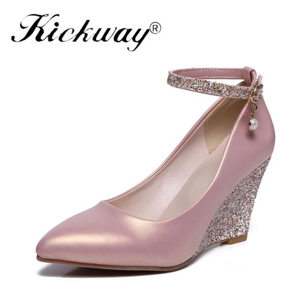 dress shoes women wedge heel ankle strap pumps shiny glitter bling high heels 2021 chaussures femme large size 34-43, Black
dress shoes women wedge heel ankle strap pumps shiny glitter bling high heels 2021 chaussures femme large size 34-43, Black