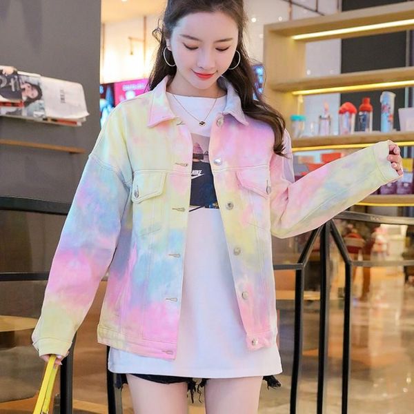 women's jackets 2021 autumn woman multicolor denim coat korean streetwear vintage long sleeve casual outerwear female, Black;brown
women's jackets 2021 autumn woman multicolor denim coat korean streetwear vintage long sleeve casual outerwear female, Black;brown