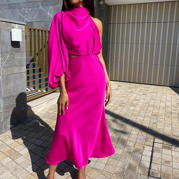 casual dresses women's satin lantern sleeve one shoulder bodycon women 2021 summer clothes elegant rose club party office midi dress, Black;gray
casual dresses women's satin lantern sleeve one shoulder bodycon women 2021 summer clothes elegant rose club party office midi dress, Black;gray