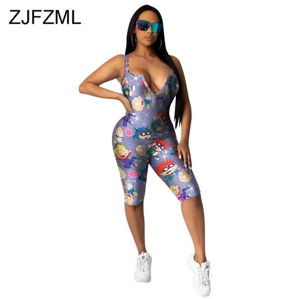 front zipper beach rompers womens jumpsuit summer deep v neck cartoon character print playsuit sleeveless one piece overall, Black;white
front zipper beach rompers womens jumpsuit summer deep v neck cartoon character print playsuit sleeveless one piece overall, Black;white