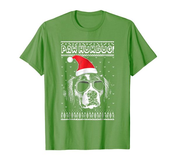 paw humbug funny brittany anti xmas t-shirt, White;black