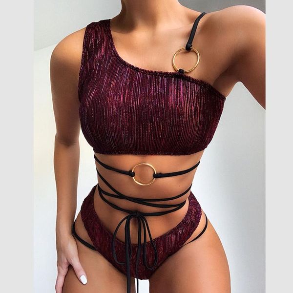 women's swimwear one shoulder string bandage bathing suit snakeskin bikini 2021 high cut women ring woman swimsuit female summer, White;black
women's swimwear one shoulder string bandage bathing suit snakeskin bikini 2021 high cut women ring woman swimsuit female summer, White;black
