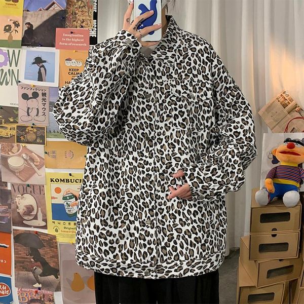 men's jackets autumn oversized jacket button leopard outerwear korean fashion men clothing loose streetwear windbreaker coat male chaqu, Black;brown
men's jackets autumn oversized jacket button leopard outerwear korean fashion men clothing loose streetwear windbreaker coat male chaqu, Black;brown
