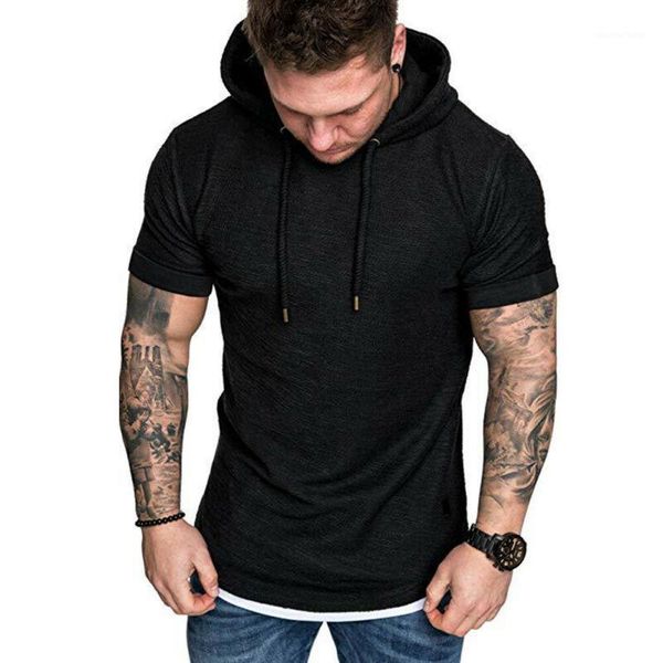 men's hoodies & sweatshirts fashion men short sleeve tee casual hooded hoodie summer t-shirt m-2xl, Black
men's hoodies & sweatshirts fashion men short sleeve tee casual hooded hoodie summer t-shirt m-2xl, Black