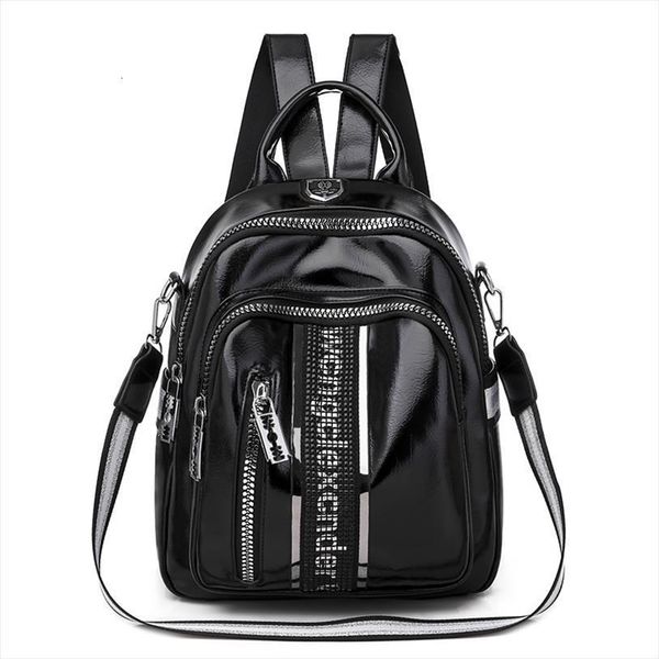 women backpack multifunctional pu leather small bagpack fashion leisure travel back pack black silver
women backpack multifunctional pu leather small bagpack fashion leisure travel back pack black silver
