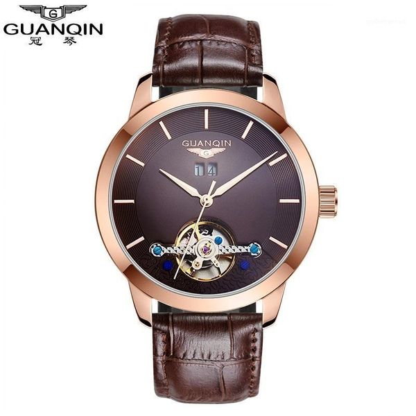 mens watches men tourbillon automatic mechanical leather strap waterproof calendar wristwatches male clock, Slivery;brown
mens watches men tourbillon automatic mechanical leather strap waterproof calendar wristwatches male clock, Slivery;brown