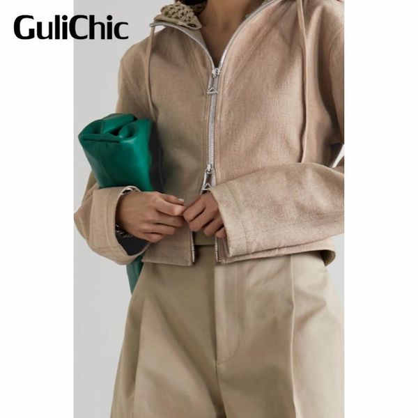 women's jackets 6.30 high end quality fashion knitted hooded linen cotton short jacket women, Black;brown
women's jackets 6.30 high end quality fashion knitted hooded linen cotton short jacket women, Black;brown