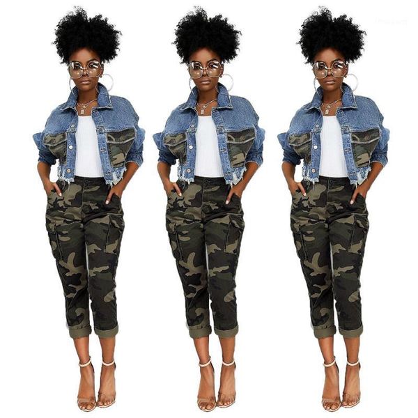 women's jackets tmustobe patchwork camouflage cropped jean jacket women autumn long sleeve denim causal short coat female outwear, Black;brown
women's jackets tmustobe patchwork camouflage cropped jean jacket women autumn long sleeve denim causal short coat female outwear, Black;brown