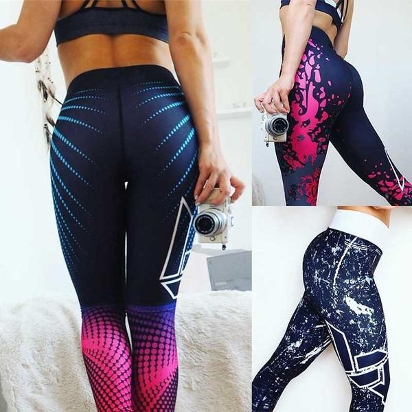 women's leggings digital geometric print hip-lifting elastic high-waist women, Black
women's leggings digital geometric print hip-lifting elastic high-waist women, Black