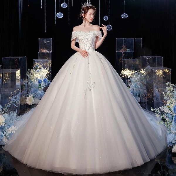 other wedding dresses ezkuntza 2021 simple dress sweep train tulle boat neck lace up ball gown princess vestido de noiva, White
other wedding dresses ezkuntza 2021 simple dress sweep train tulle boat neck lace up ball gown princess vestido de noiva, White