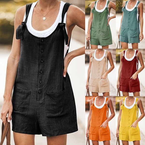 women spring without sleeves button solid pockets bib short leg braces playsuits overalls tmqa, Black;gray
women spring without sleeves button solid pockets bib short leg braces playsuits overalls tmqa, Black;gray