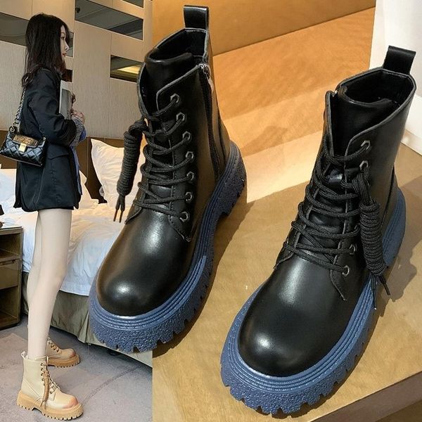 boots smoke pipe female 2021 spring thick soled british style versatile locomotive single thin, Black
boots smoke pipe female 2021 spring thick soled british style versatile locomotive single thin, Black