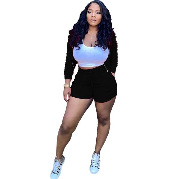 women's tracksuits tracksuit shorts sets womens outfits 2021 fashion hooded collar long sleeve zipper hoodie set coat and women pants, Gray
women's tracksuits tracksuit shorts sets womens outfits 2021 fashion hooded collar long sleeve zipper hoodie set coat and women pants, Gray