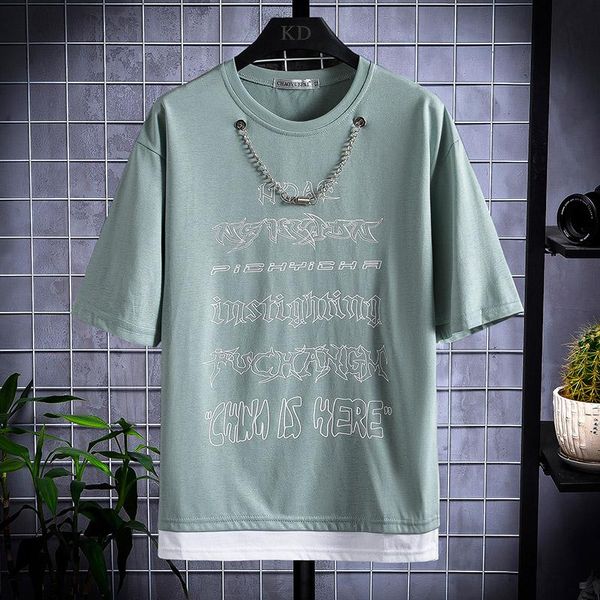 men's t-shirts 2021 summer fashion o-neck t-shirt men loose style short sleeve male print cotton drop, White;black
men's t-shirts 2021 summer fashion o-neck t-shirt men loose style short sleeve male print cotton drop, White;black